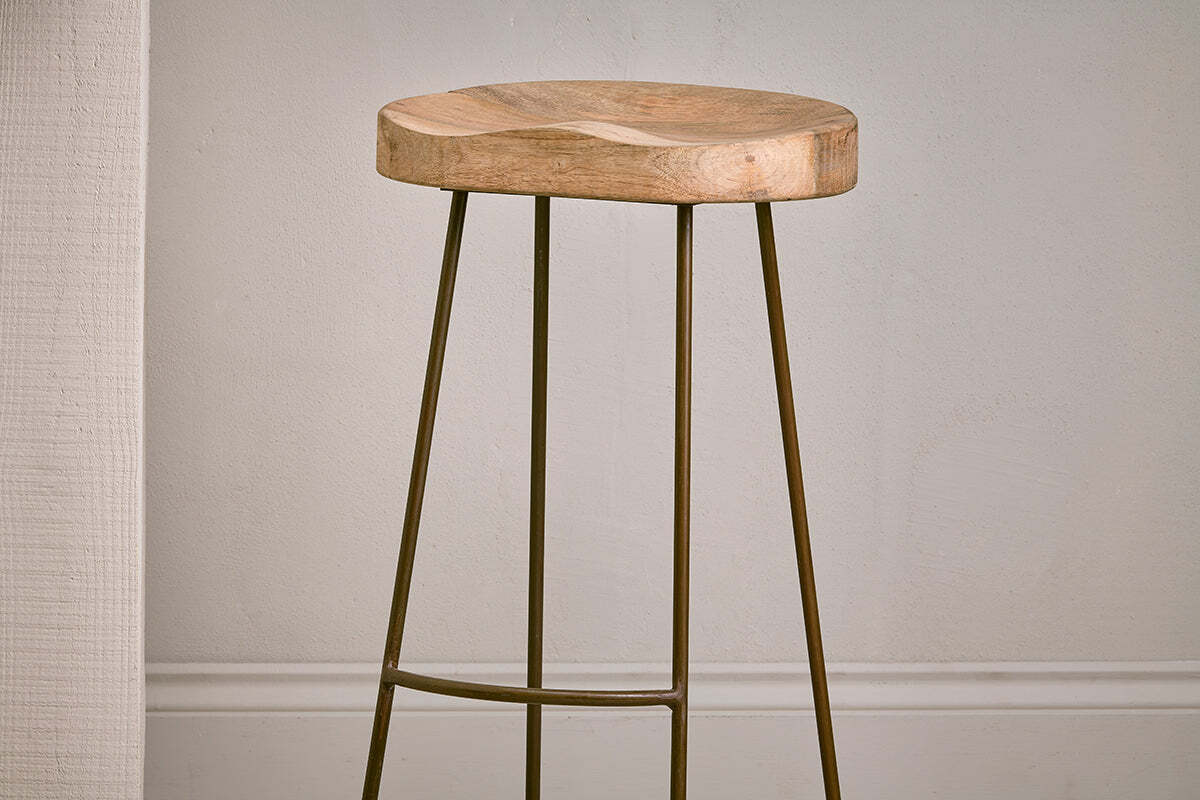 Loko Mango Wood Stool - Tall - Image 4