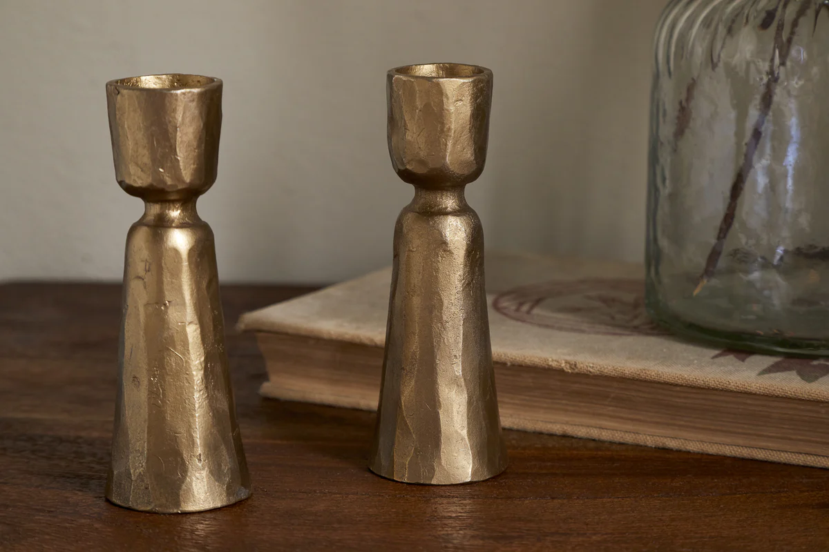 Lokoja Candle Holder - Antique Brass (Set of 2) - Image 3
