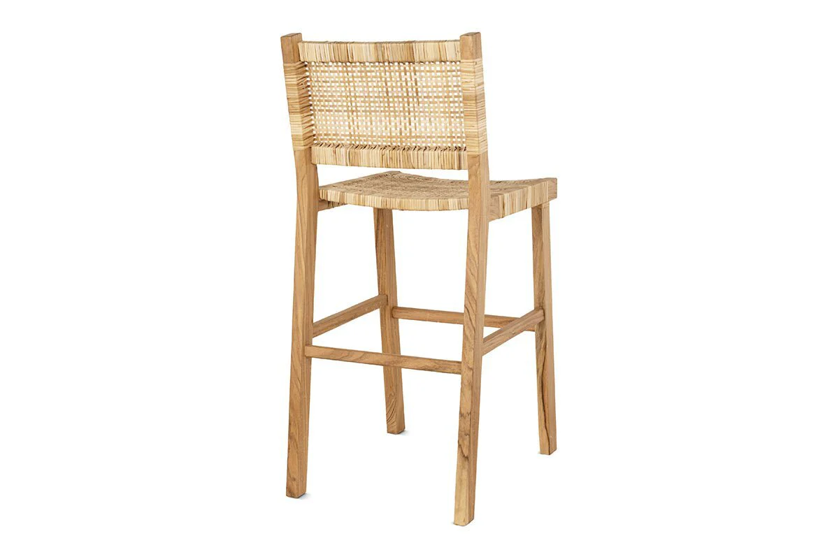 Madrisana Acacia & Rattan Bar Stool - Image 12