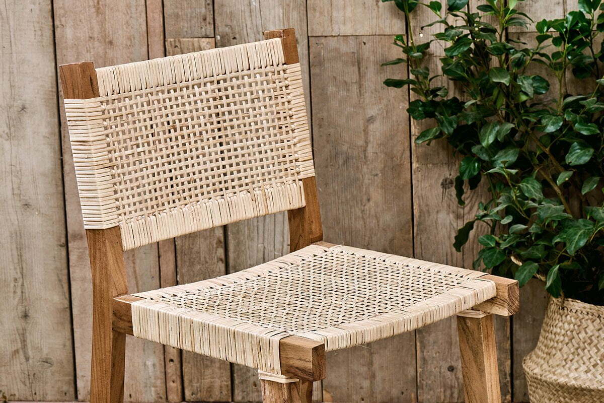 Madrisana Acacia & Rattan Bar Stool - Image 3