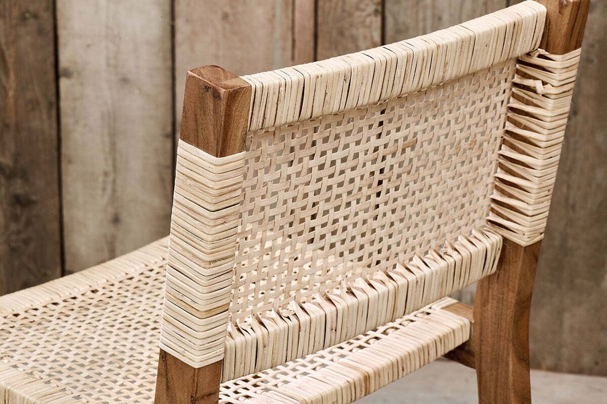 Madrisana Acacia & Rattan Bar Stool - Image 4