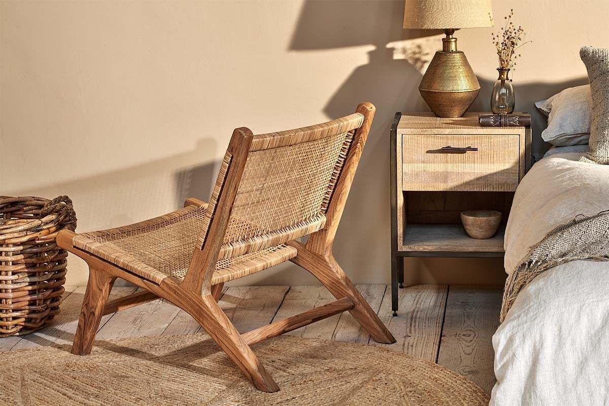 Madrisana Acacia & Rattan Woven Chair - Image 3