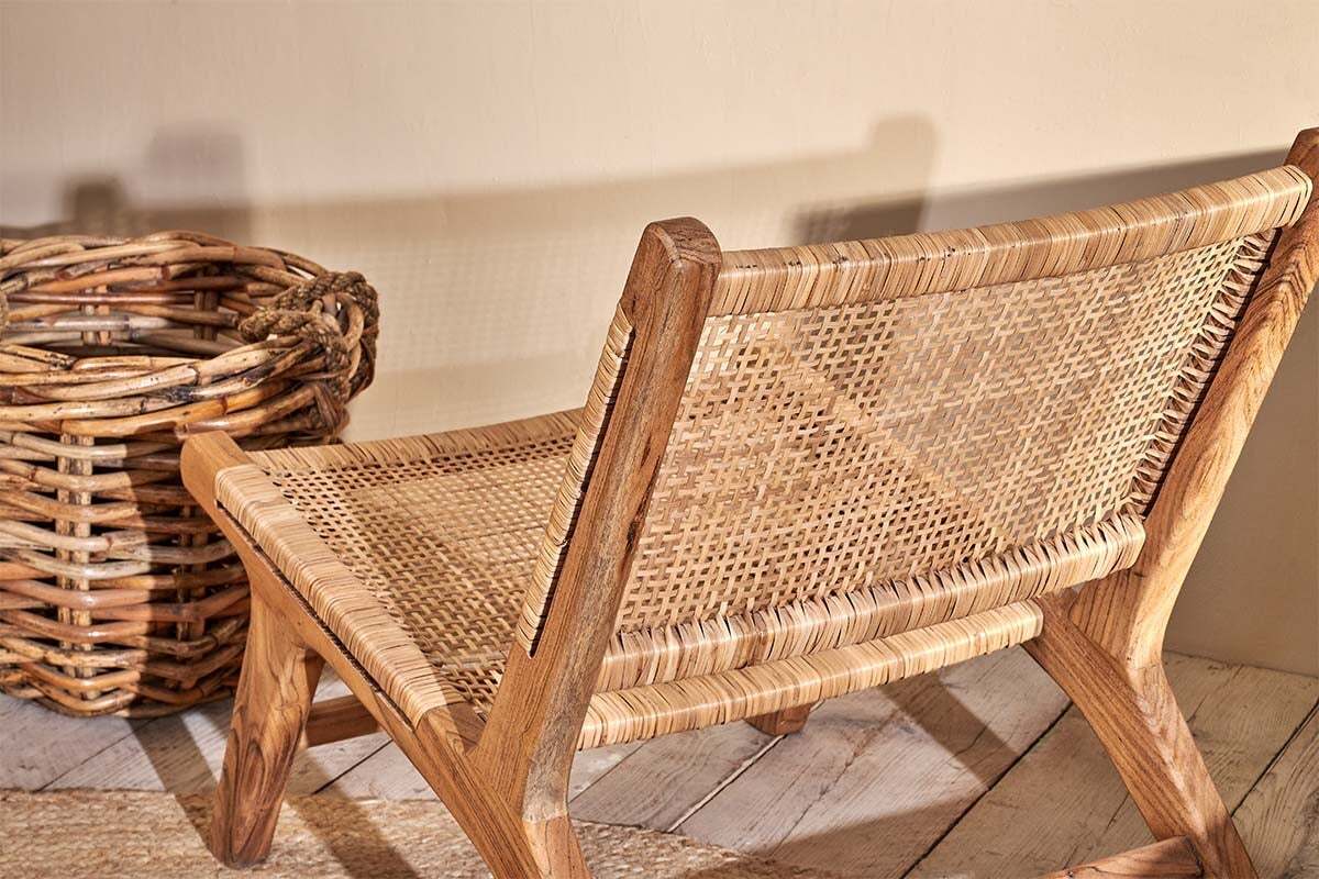Madrisana Acacia & Rattan Woven Chair - Image 5