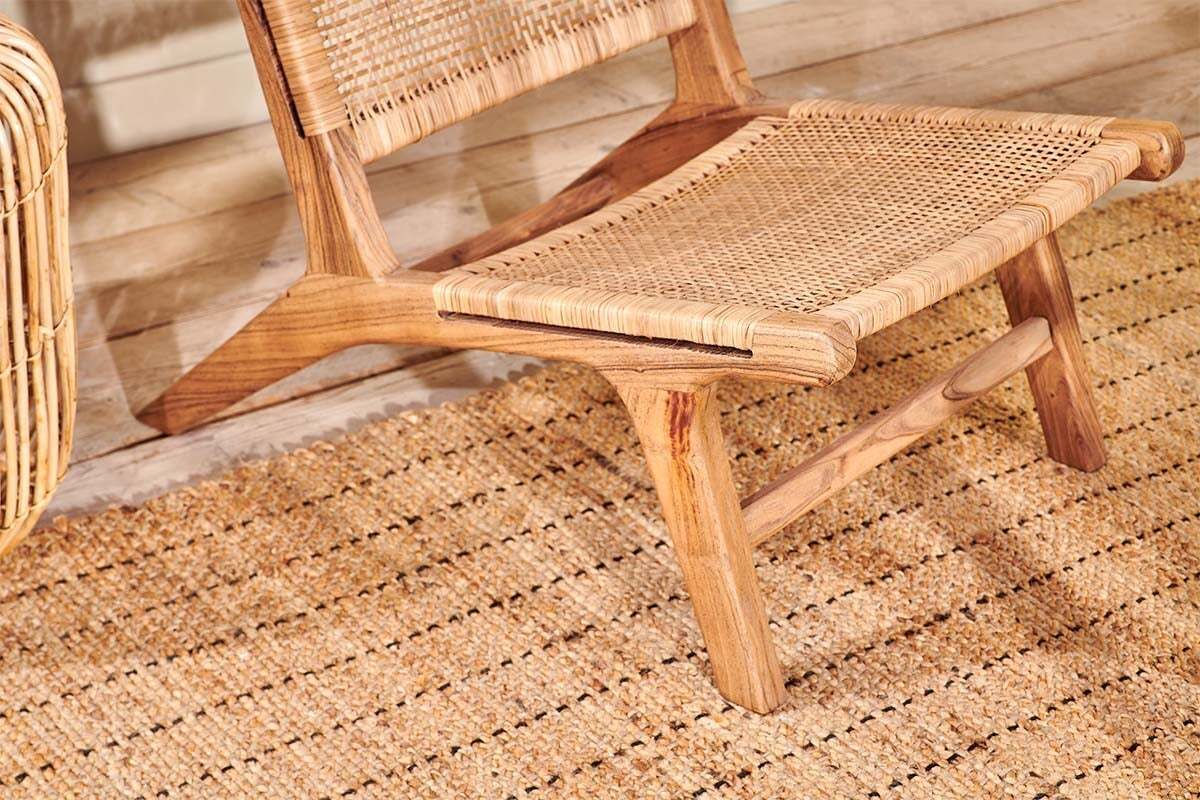 Madrisana Acacia & Rattan Woven Chair - Image 6