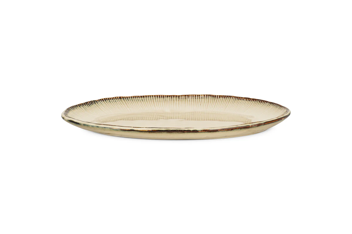 Malia Large Oval Platter - Cream - Image 6