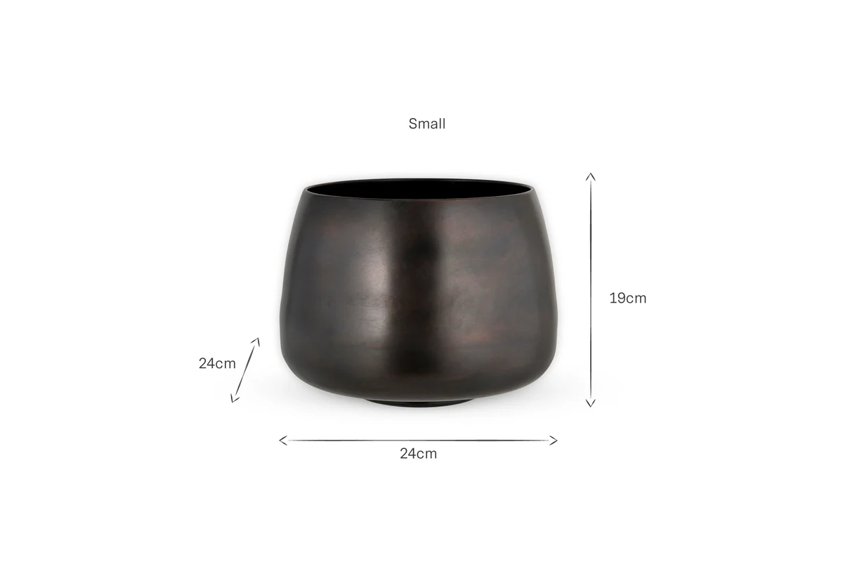 Maliki Plant Pot - Aged Bronze - Image 14