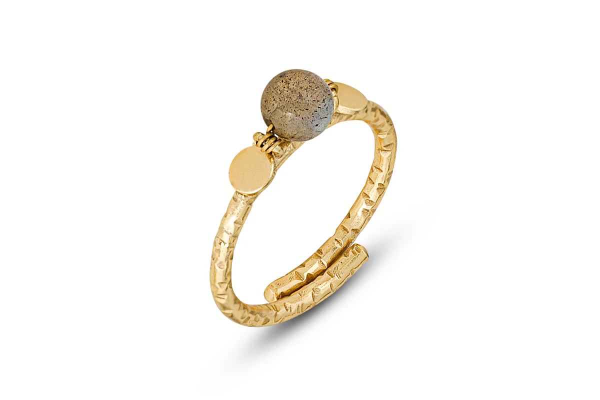 Marai Labradorite Ring - Labradorite & Gold - Image 3