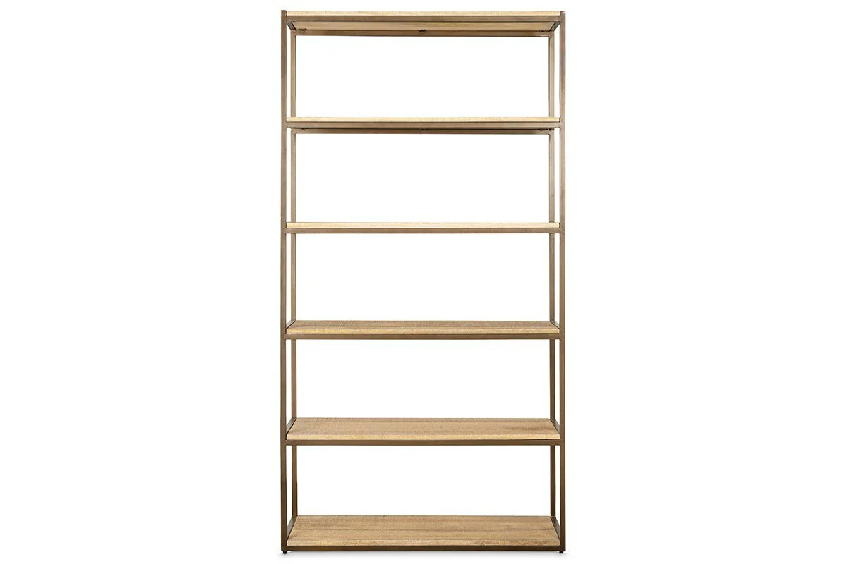 Marjori Mango Wood And Iron Standing Shelves - Wide - Image 6