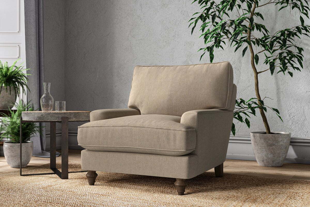 Marri Armchair - Brera Linen Pebble - Image 2