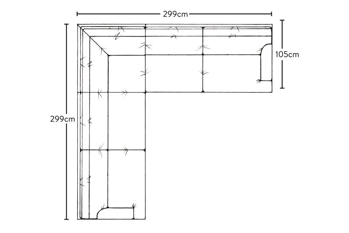 Marri Grand Corner Sofa - Recycled Cotton Lavender - Image 6