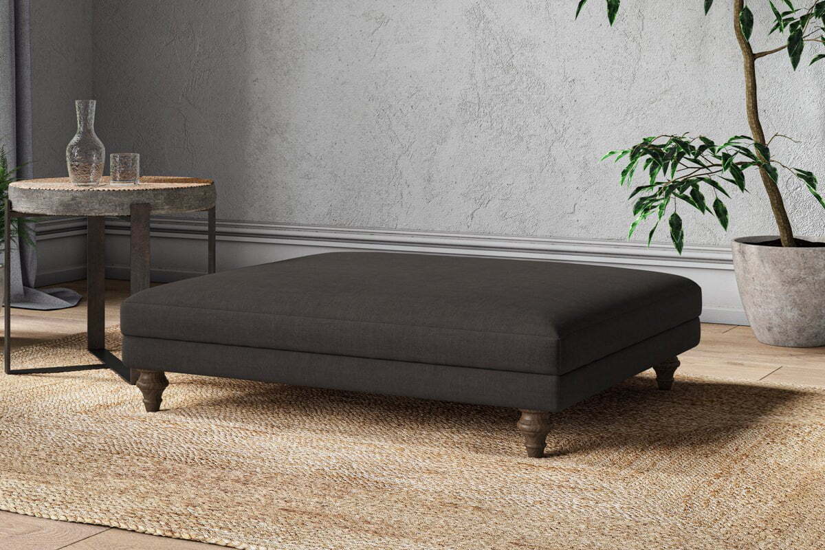 Marri Grand Footstool - Brera Linen Espresso - Image 2