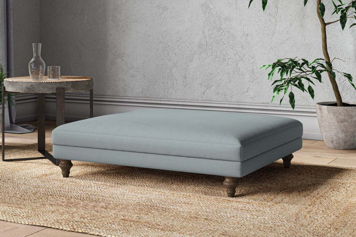 Marri Grand Footstool - Recycled Cotton Horizon - Image 2