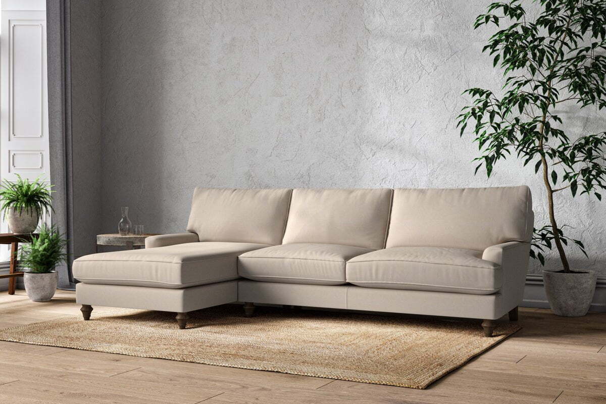 Marri Grand Left Hand Chaise Sofa - Recycled Cotton Natural - Image 2