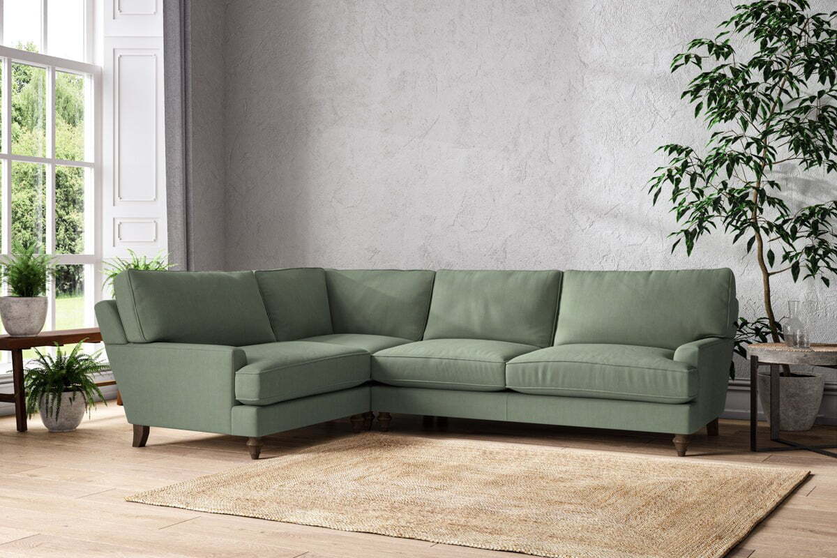 Marri Grand Left Hand Corner Sofa - Brera Linen Jade - Image 2