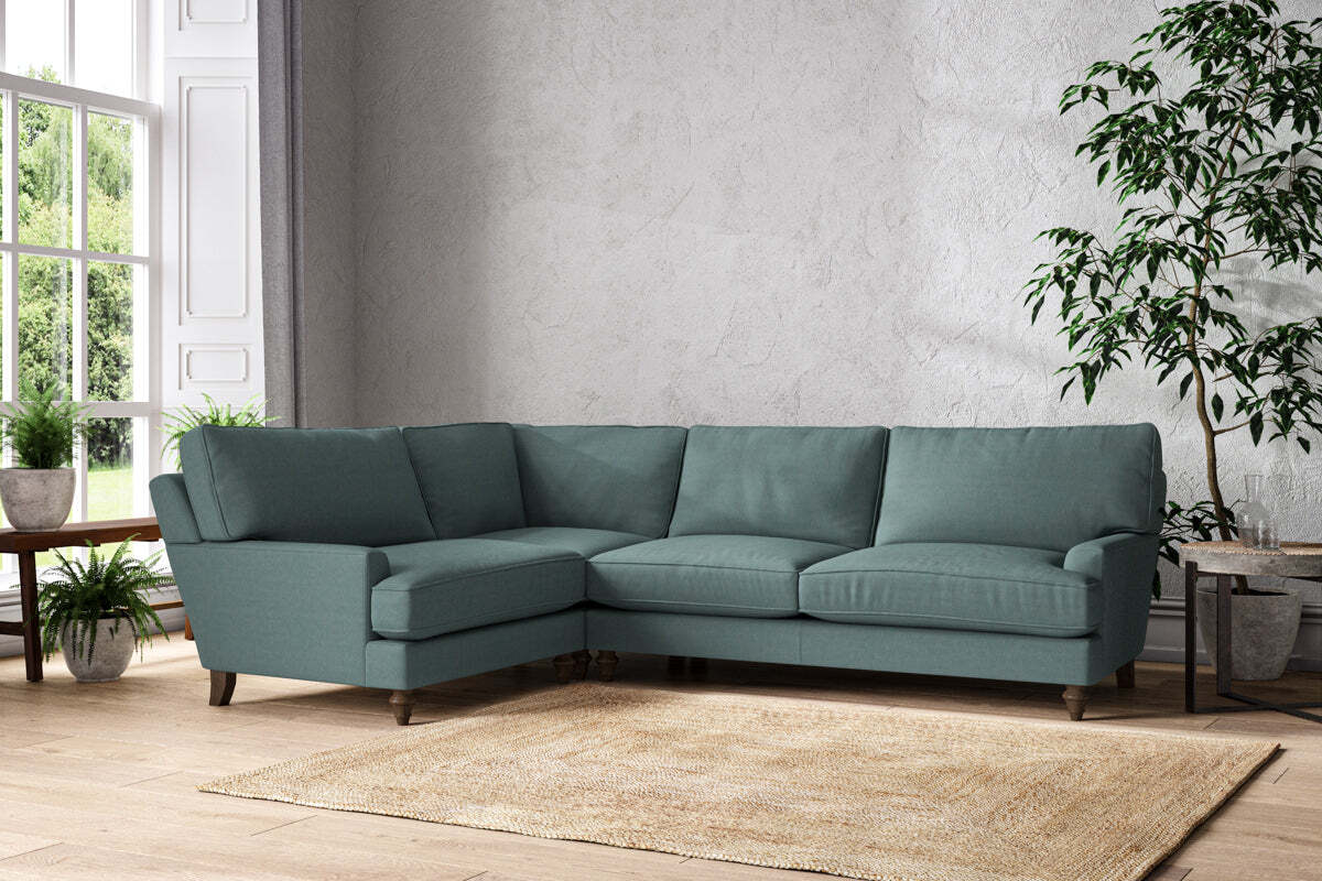 Marri Grand Left Hand Corner Sofa - Recycled Cotton Airforce - Image 2