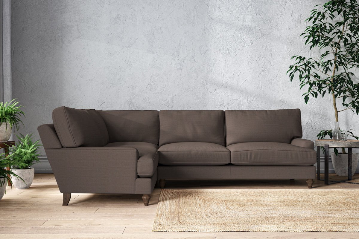 Marri Grand Left Hand Corner Sofa - Recycled Cotton Mocha
