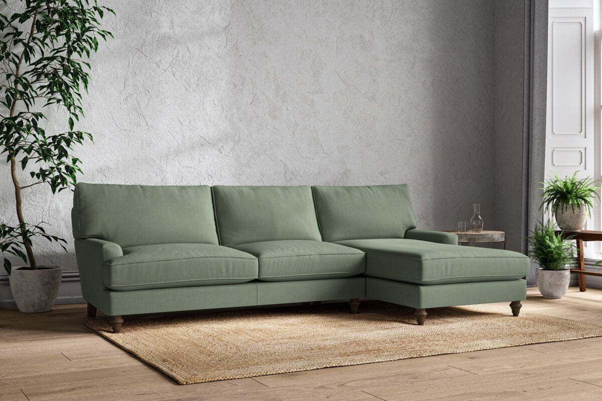 Marri Grand Right Hand Chaise Sofa - Brera Linen Jade - Image 2