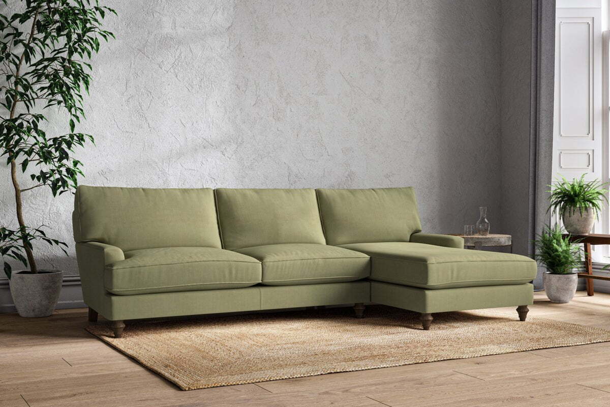 Marri Grand Right Hand Chaise Sofa - Brera Linen Sage - Image 2