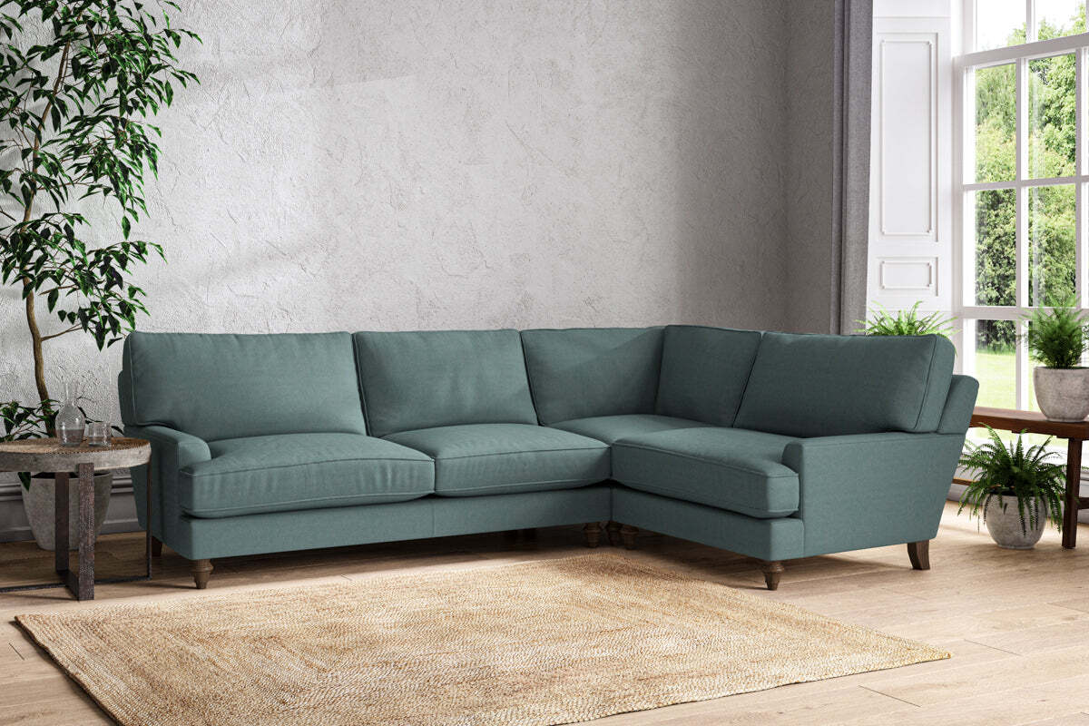 Marri Grand Right Hand Corner Sofa - Recycled Cotton Airforce - Image 2