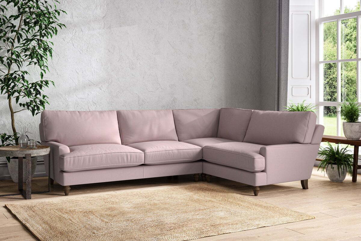 Marri Grand Right Hand Corner Sofa - Recycled Cotton Lavender - Image 2