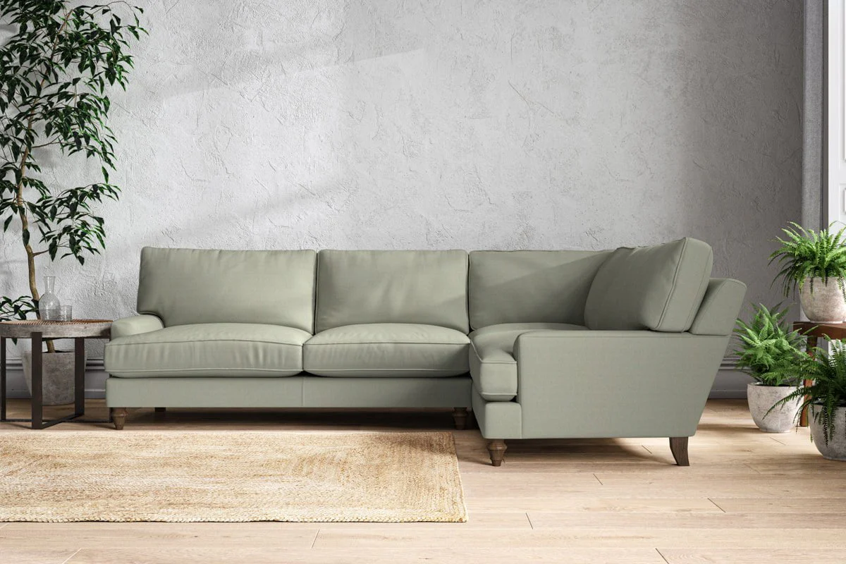 Marri Grand Right Hand Corner Sofa - Recycled Cotton Seaspray