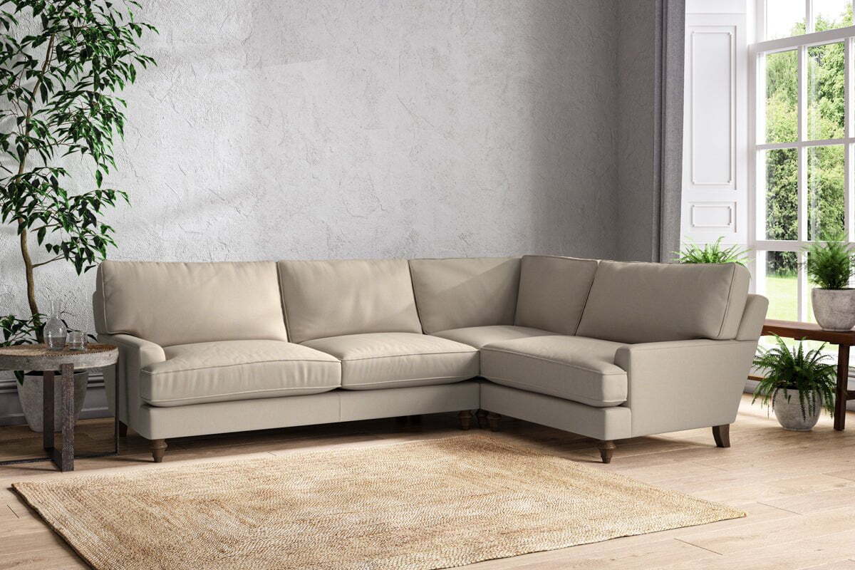 Marri Grand Right Hand Corner Sofa - Recycled Cotton Stone - Image 2