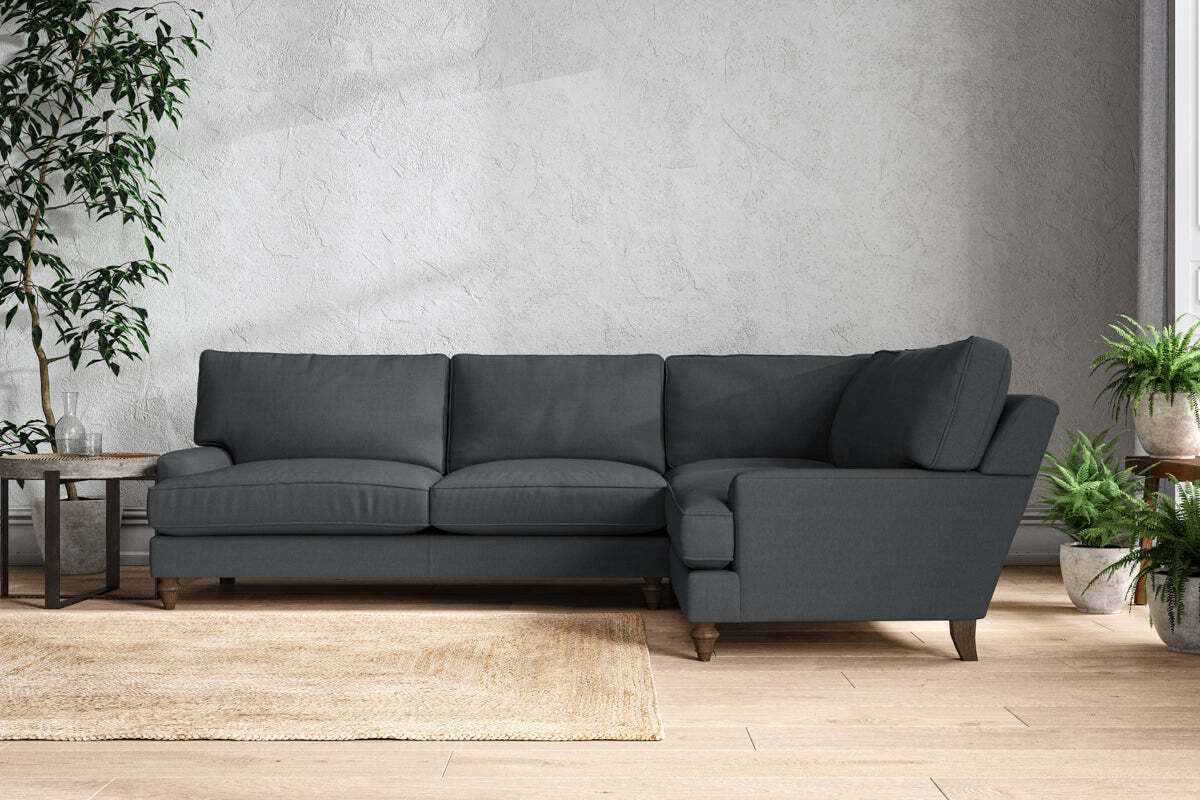 Marri Grand Right Hand Corner Sofa - Recycled Cotton Thunder