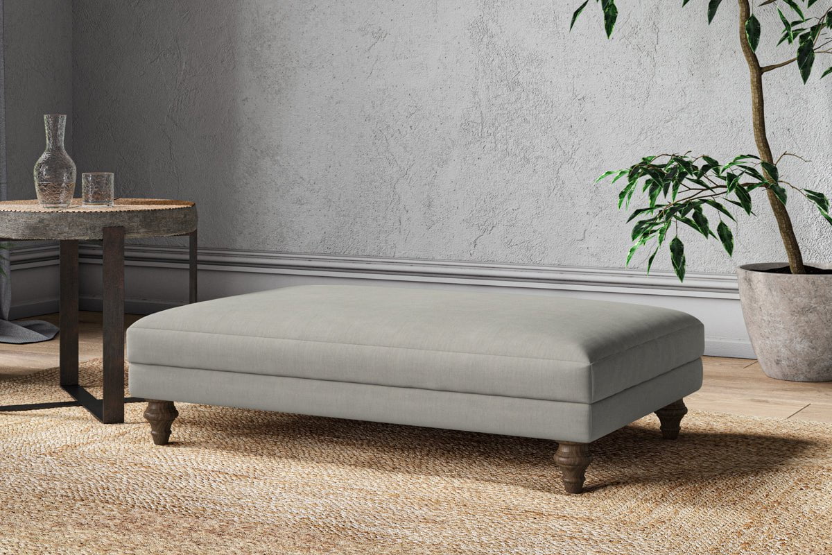 Marri Large Footstool - Brera Linen Smoke - Image 2