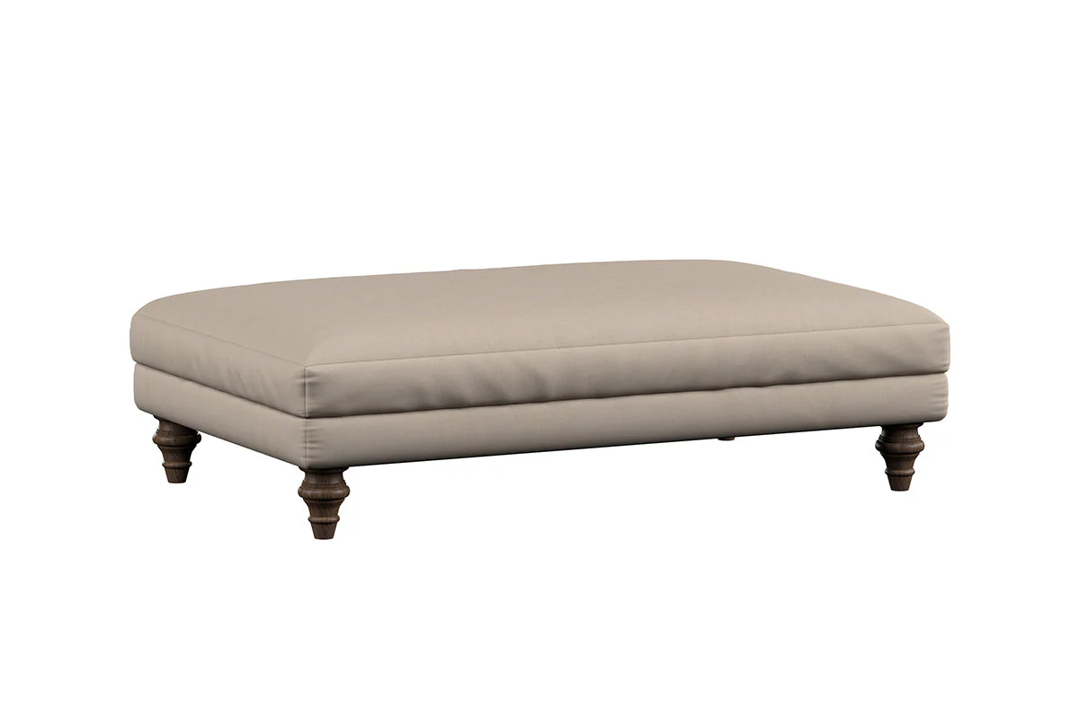Marri Large Footstool - Recycled Cotton Ochre - Image 5