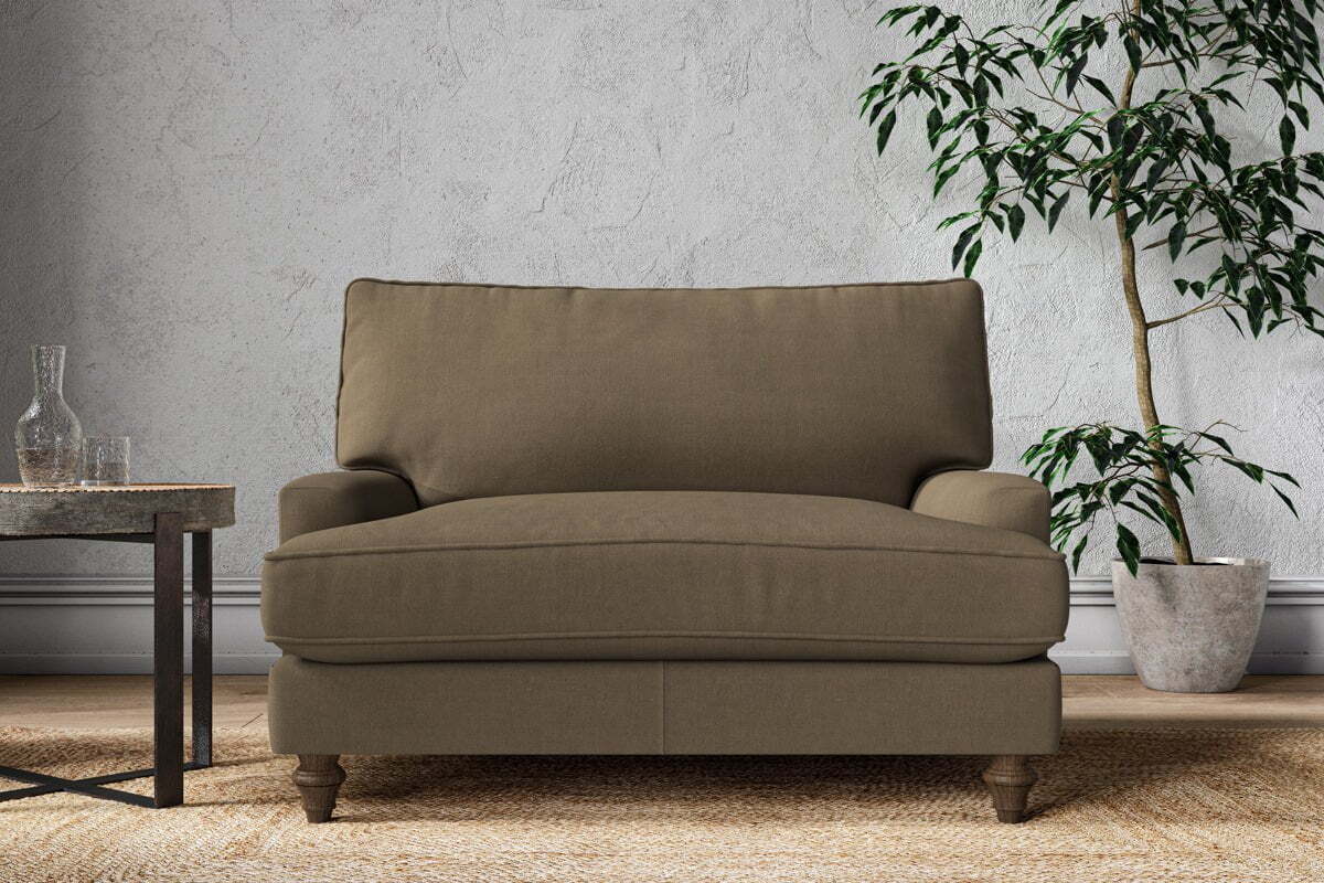 Marri Love Seat - Brera Linen Chestnut