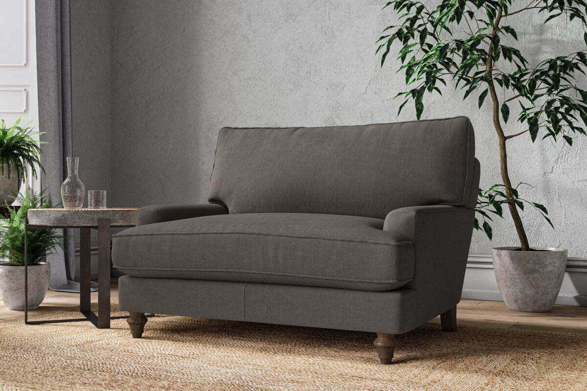 Marri Love Seat - Brera Linen Granite - Image 2