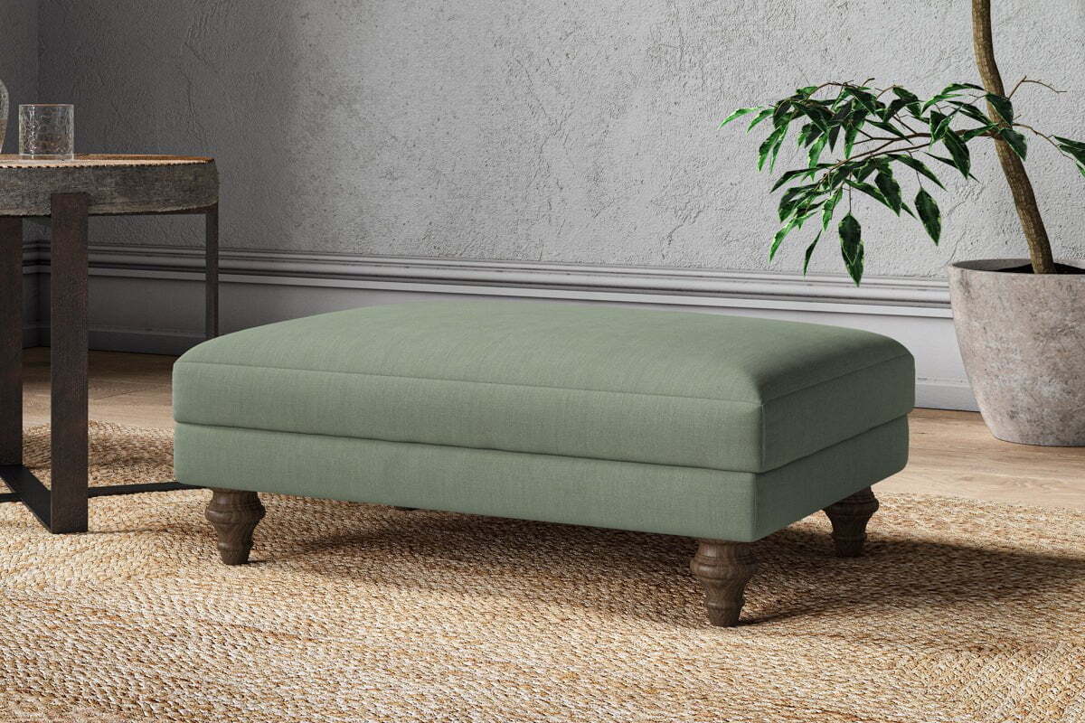 Marri Medium Footstool - Brera Linen Jade - Image 2