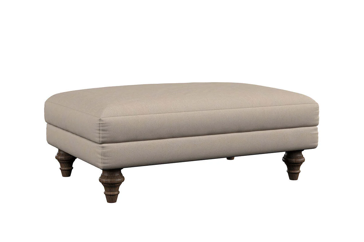 Marri Medium Footstool - Recycled Cotton Stone - Image 5