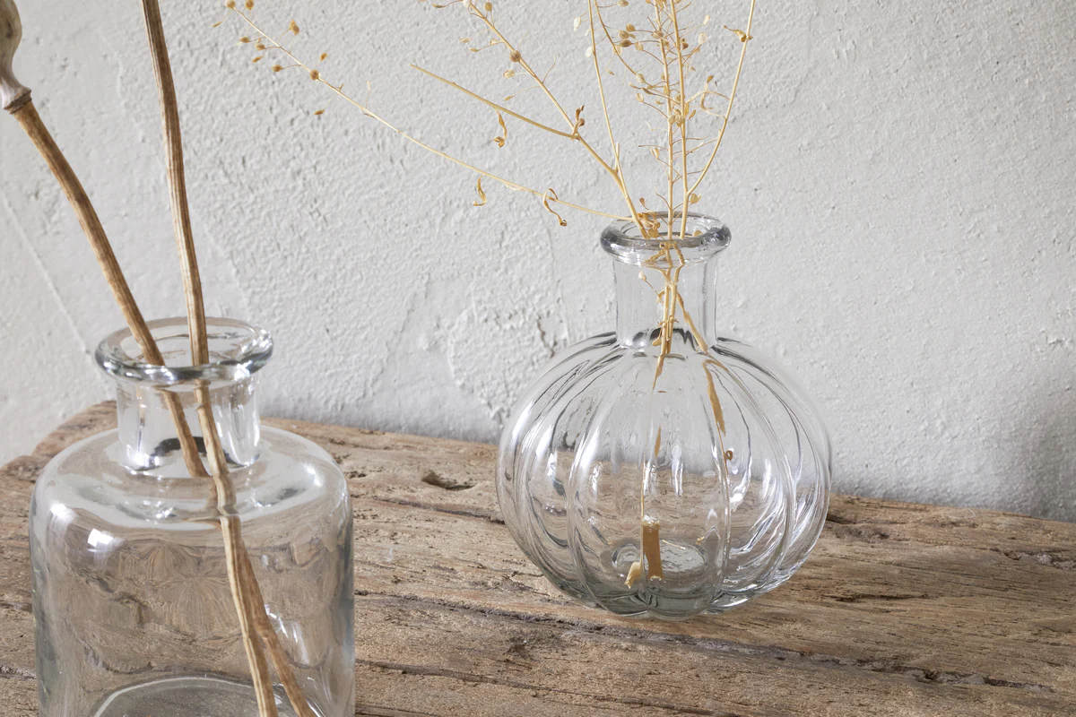 Mayumi Recycled Glass Bud Vases - Clear (Set of 3) - Image 3