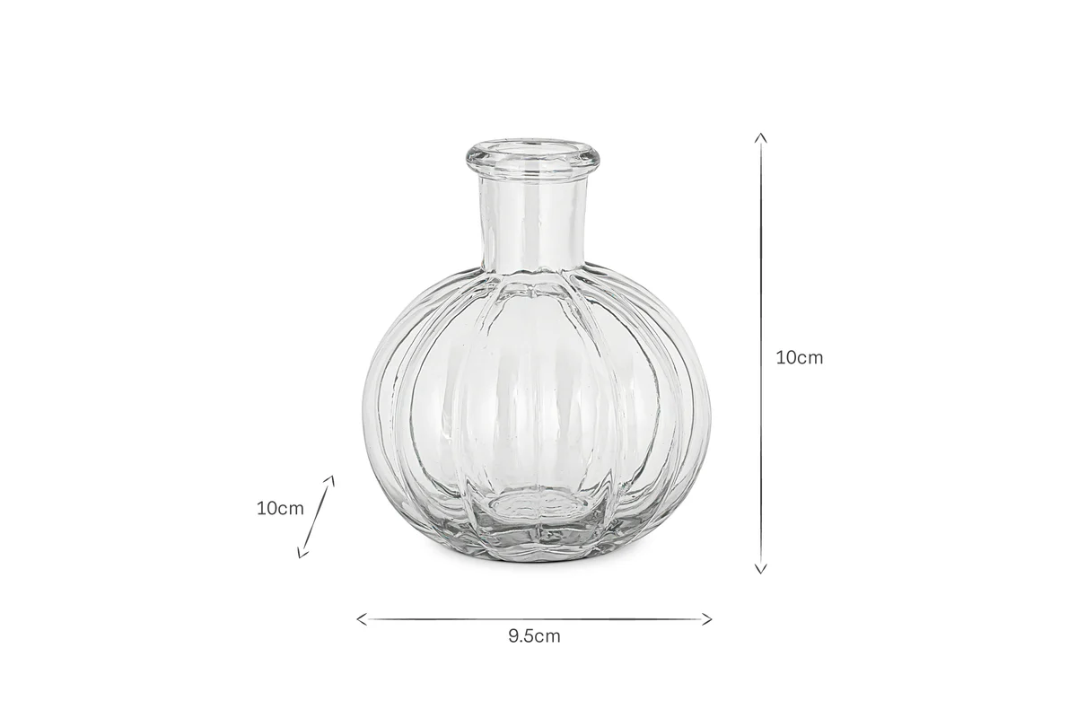 Mayumi Recycled Glass Bud Vases - Clear (Set of 3) - Image 8