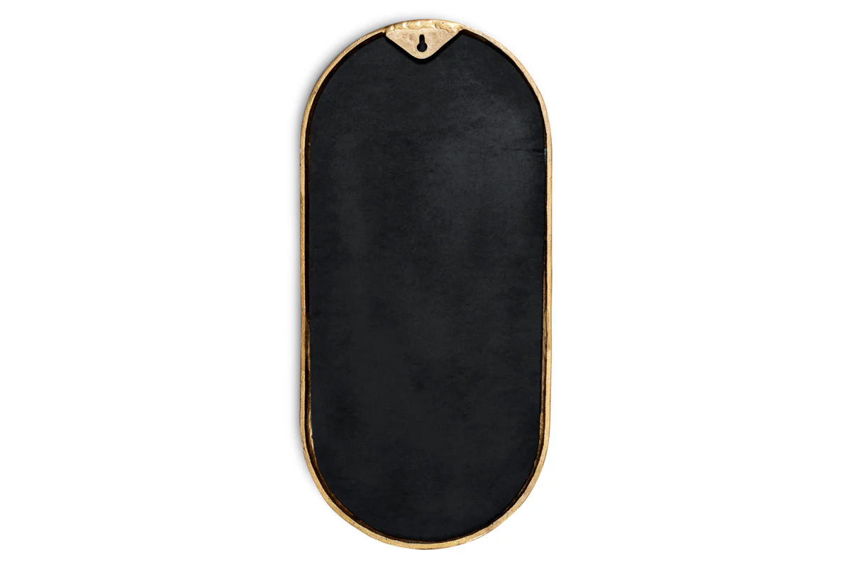 Mbwa Oval Mirror - Antique Brass - Image 6
