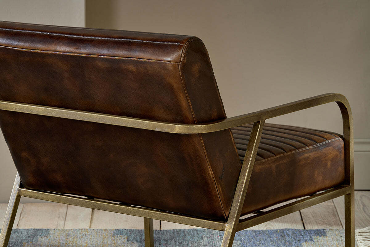 Mirai Ribbed Leather Armchair - Image 3