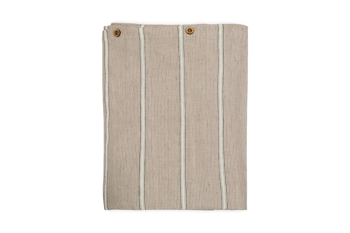 Mora Hemp & Cotton Duvet Cover - Stone Grey - Image 4