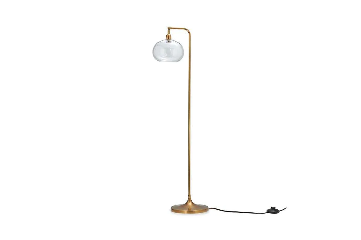 Mulia Recycled Glass Floor Lamp - Antique Brass - Image 5