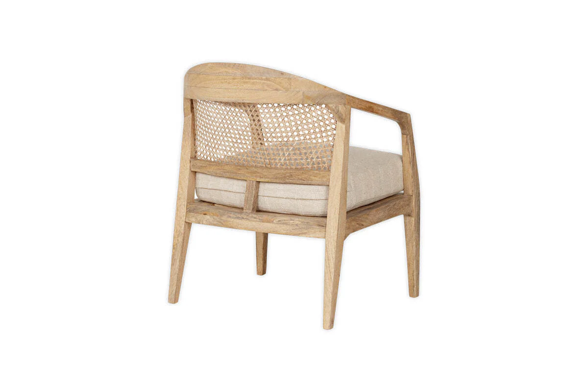 Nabhi Mango Wood & Cane Occasional Chair - Natural - Image 10