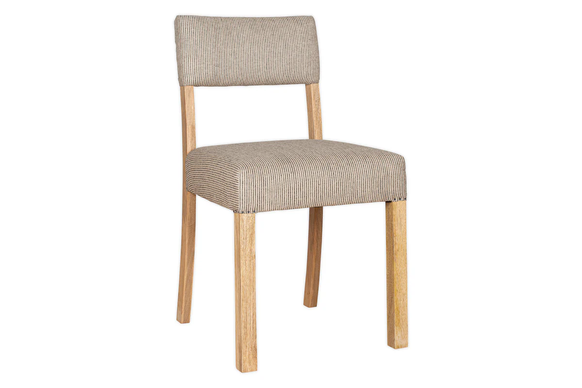 Nadeeka Linen Upholstered Dining Chair - Soft Grey - Image 7