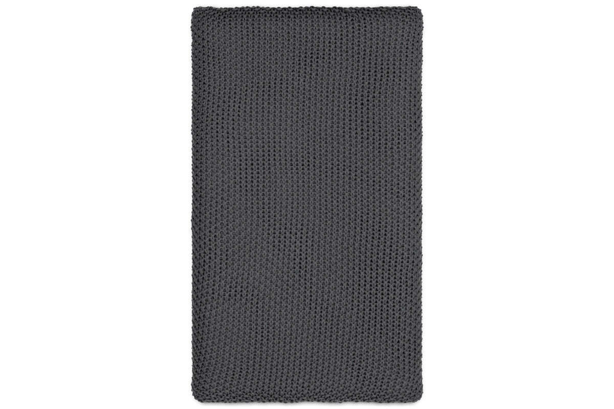 Nahan Moss Stitch Cotton Throw - Charcoal - Image 4