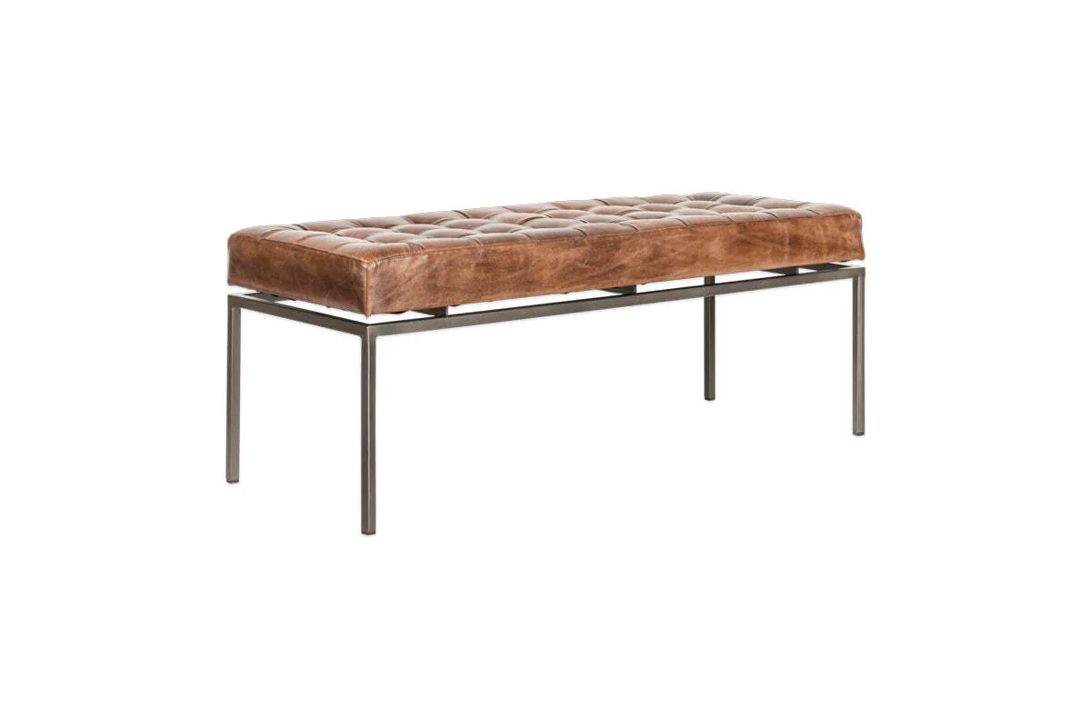 Nasan Leather Upholstered Bench - Image 7