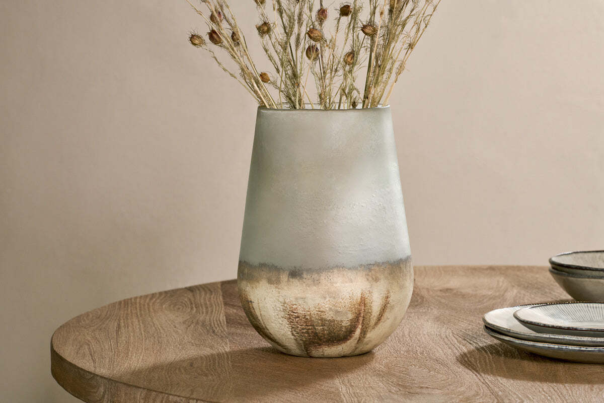 Ngolo Recycled Glass Vase - Aged Smoke - Image 3