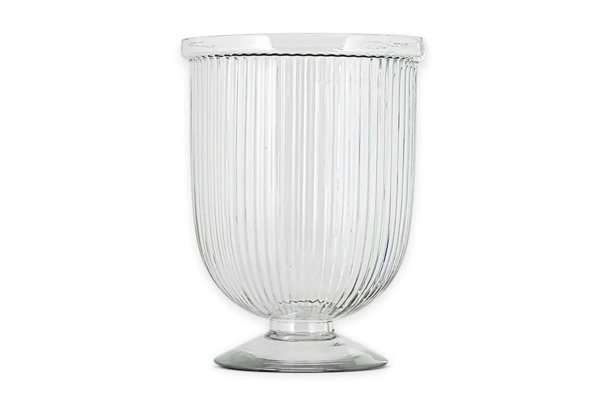Nia Recycled Glass Candle Holder - Clear - Image 7