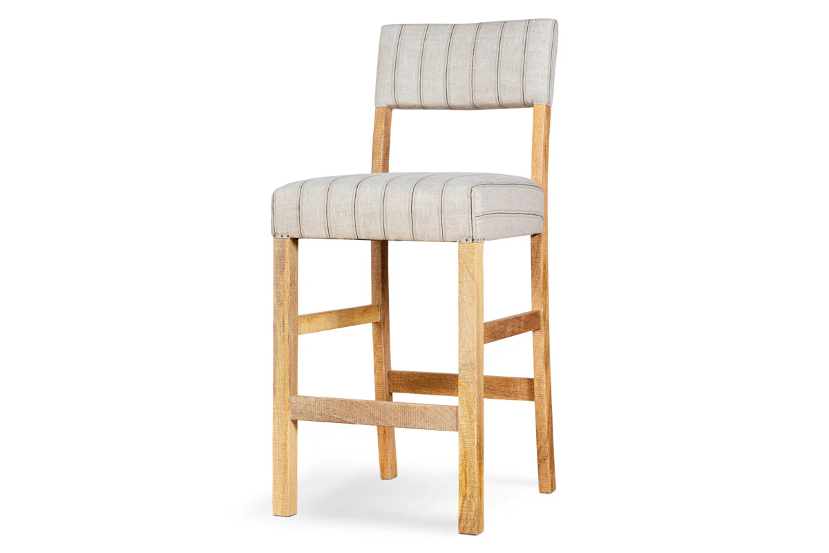Nidhi Linen Upholstered Counter Chair - Natural - Image 11
