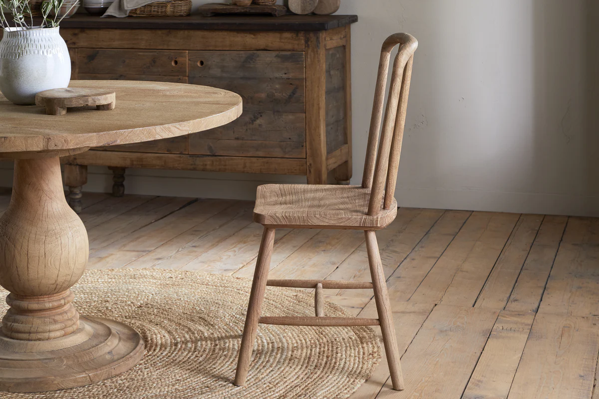 Om Mango Wood Dining Chair - Natural - Image 3