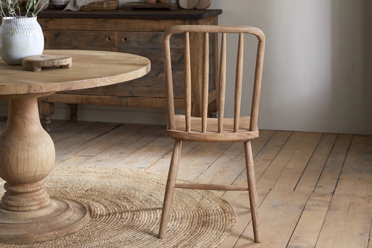 Om Mango Wood Dining Chair - Natural - Image 4