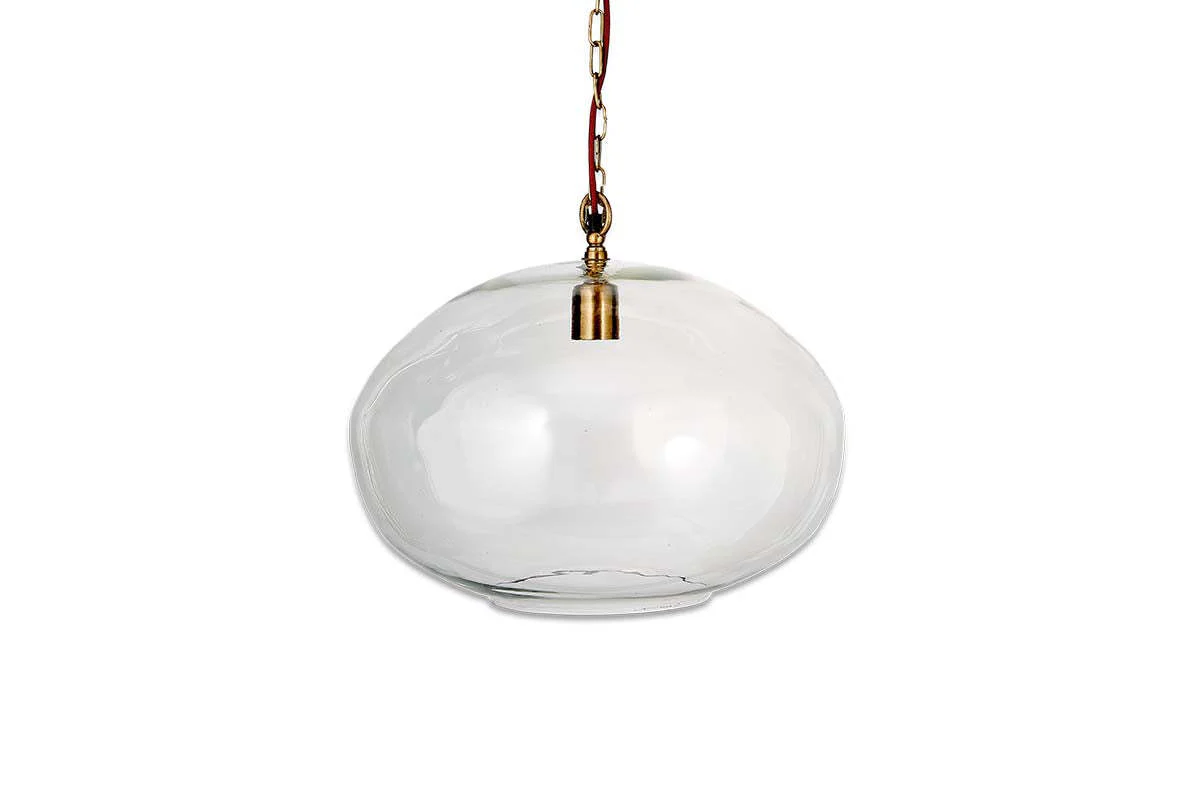 Otoro Recycled Glass Pendant - Clear - Large Round - Image 5