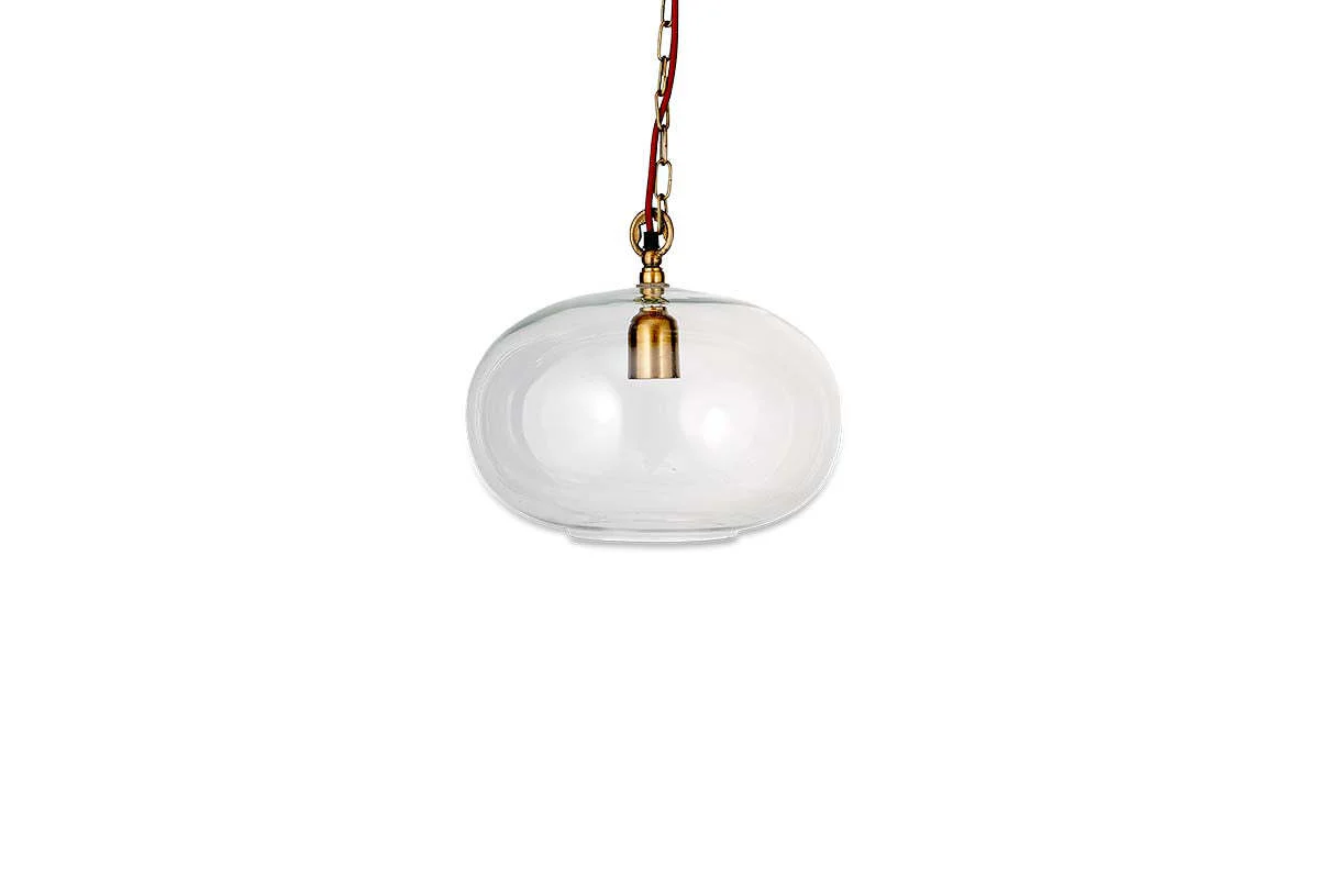 Otoro Recycled Glass Pendant - Clear - Small Round - Image 5